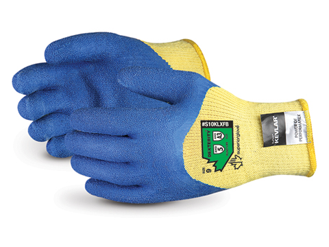 S10KLXFB Superior Glove® Dexterity® LX Kevlar Knit Cut & Puncture Resistant Work Gloves with 3/4 Latex Palms